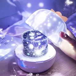 Sternenprojektorlampe – Rotierendes Nachtlicht für eine entspannende Atmosphäre