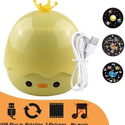 Sternenprojektor-Nachtlampe – rotierendes Hirsch-Musiklicht für Kinder