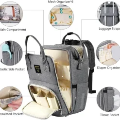 Stilvoller Baby-Wickelrucksack – Großes Fassungsvermögen, modernes Design