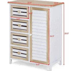 Stilvoller freistehender Lagerschrank aus Holz