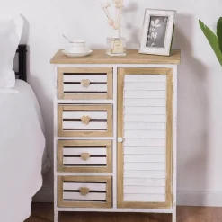 Stilvoller freistehender Lagerschrank aus Holz