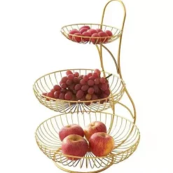 Stilvoller mehrschichtiger Obstkorb – elegante Aufbewahrungslösung