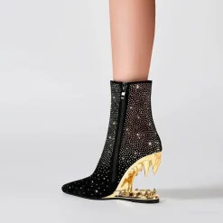 Strass-Totenkopf High Heels - Tiger Gleam Fashion Footwear