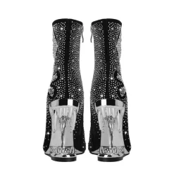 Strass-Totenkopf High Heels - Tiger Gleam Fashion Footwear
