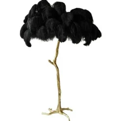 Straußenfeder-Stehlampe - Nordische Luxusbeleuchtung