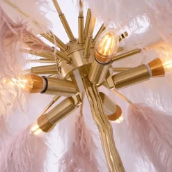 Straußenfeder-Stehlampe - Nordische Luxusbeleuchtung