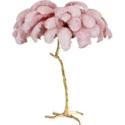 Straußenfeder-Stehlampe - Nordische Luxusbeleuchtung