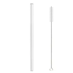 Strohhalm-Set aus Borosilikatglas – wiederverwendbare Strohhalme für Smoothies und Cocktails