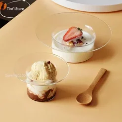 Strohhut-Glasschale – Süße Dessert- und Obst-Servierschale