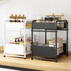 2-stufiger Küchen-Organizer – Ausziehbare Schubladen