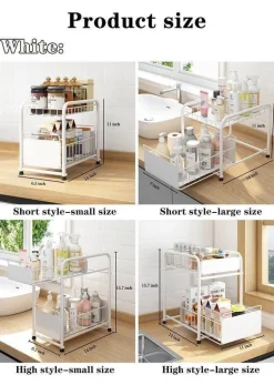 2-stufiger Küchen-Organizer – Ausziehbare Schubladen