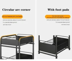 2-stufiger Küchen-Organizer – Ausziehbare Schubladen