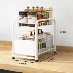 2-stufiger Küchen-Organizer – Ausziehbare Schubladen