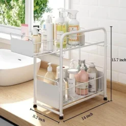 2-stufiger Küchen-Organizer – Ausziehbare Schubladen