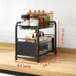 2-stufiger Küchen-Organizer – Ausziehbare Schubladen