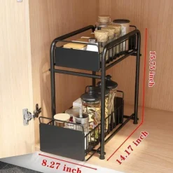 2-stufiger Küchen-Organizer – Ausziehbare Schubladen