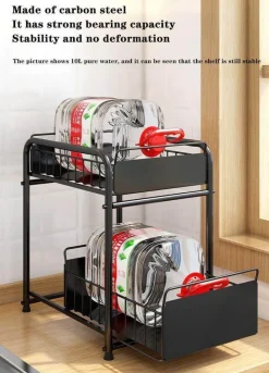 2-stufiger Küchen-Organizer – Ausziehbare Schubladen