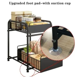 2-stufiger Küchen-Organizer – Ausziehbare Schubladen