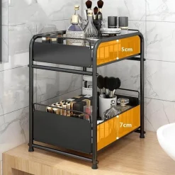 2-stufiger Küchen-Organizer – Ausziehbare Schubladen