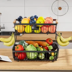 2-stufiger Mehrzweck-Organizer – verstellbares Lagerregal für Zuhause oder das Büro