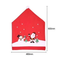 Stuhlhusse mit Weihnachtsmannmotiv – Weihnachtsdekorationskappe