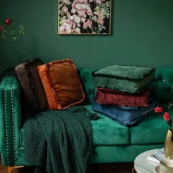 Stuhlkissen aus Samt für Esszimmerstühle – weiches, rutschfestes Bauernhaus-Pad