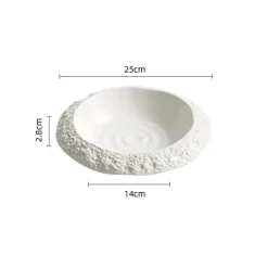 Suppenteller aus Keramik mit Steinstruktur – Stilvolle Schüssel aus Steingut
