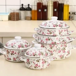 Suppentopf aus Emaille-Keramik – langlebiges, stilvolles Kochgeschirr für Gasherde