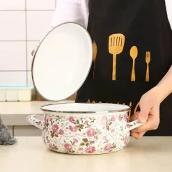 Suppentopf aus Emaille-Keramik – langlebiges, stilvolles Kochgeschirr für Gasherde