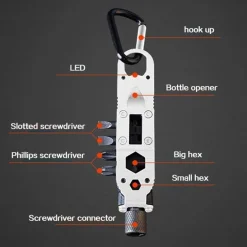Survival-Schlüsselanhänger-Tool – Kompaktes multifunktionales Camping-Zubehör