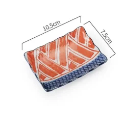 Sushi-Teller aus Keramik – Desserttablett in Unterglasurfarbe