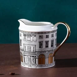 Swan Fort Teeservice aus Knochenporzellan – Kaffeekanne, Milchglas, Zuckerbehälter