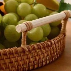 Tablett aus natürlichem Rattan – stilvolles, dekoratives Serviertablett