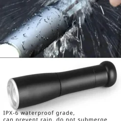 Taktischer Taschenlampen-Selbstverteidigungsstock - Teleskopschlagstock aus Aluminiumlegierung