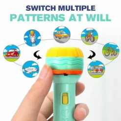 Taschenlampenprojektor für Kinder – pädagogisches Cartoon-Projektorspielzeug