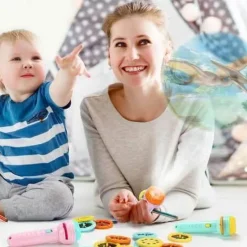 Taschenlampenprojektor für Kinder – pädagogisches Cartoon-Projektorspielzeug