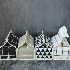 Taschentuchhalter aus Baumwollleinen – Dekorativer Organizer im japanischen Stil