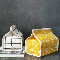 Taschentuchhalter aus Baumwollleinen – Dekorativer Organizer im japanischen Stil