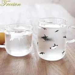 Tasse mit Eisbär und Pinguin – hitzebeständige Kaffeetasse