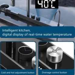Tassenspüler mit Wabenstruktur – Prime Flow Wasserfall-Spülsystem