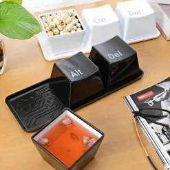 Tastatur-Becher-Set – Strg + Alt + Entf, Teetassen, 3 Stück