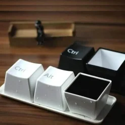 Tastatur-Becher-Set – Strg + Alt + Entf, Teetassen, 3 Stück
