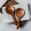 Teakholz-Löffel-Set – Ulmenholz-Kochutensilien, 2er-Pack