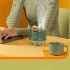 Teapot Humidifier Night Lamp - Elegant Home Décor Accent