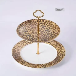 Tee- und Kaffeeservice aus Knochenporzellan mit Leopardenmuster – elegantes Trinkgeschirr aus Porzellan