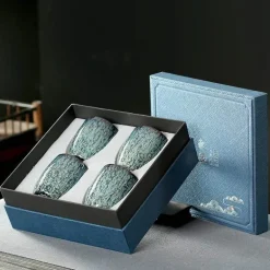 Tee- und Kaffeetassen-Set aus Keramik – Geschenkbox für Zuhause oder das Büro