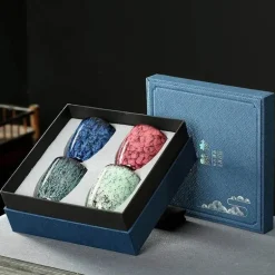 Tee- und Kaffeetassen-Set aus Keramik – Geschenkbox für Zuhause oder das Büro