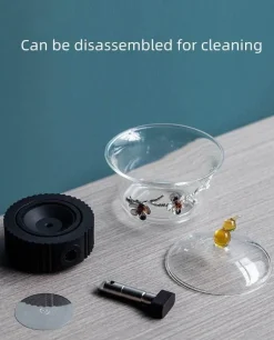 Teekanne aus Glas – Antikes, geheimnisvolles Blattdesign