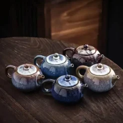 Teekanne aus Yixing-Ton – exquisite Sternglasur, 250 ml, Kung-Fu-Wasserkessel