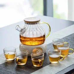 Teekannen-Kerzenwärmer aus Keramik – tragbares Mini-Design